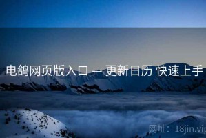 电鸽网页版入口 — 更新日历 快速上手