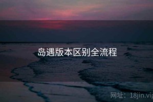 岛遇版本区别全流程