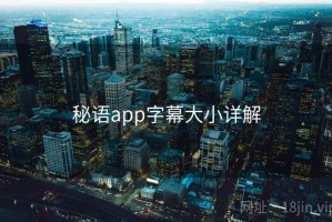 秘语app字幕大小详解