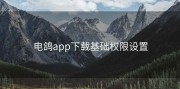 电鸽app下载基础权限设置