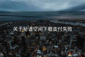 关于秘语空间下载支付失败